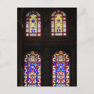 Blue Mosque Stained Glass Windows Postcard