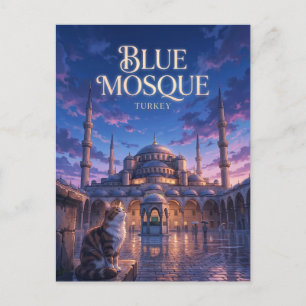 Blue Mosque (Sultan Ahmed Mosque) Turkey Postcard