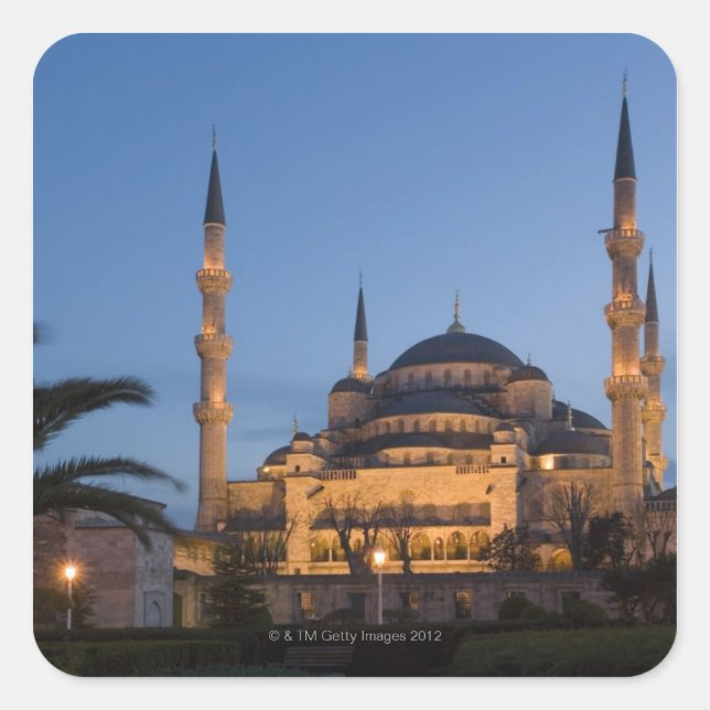 Blue Mosque, Sultanhamet Area, Istanbul, Turkey Square Sticker (Front)