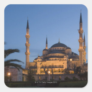 Blue Mosque, Sultanhamet Area, Istanbul, Turkey Square Sticker