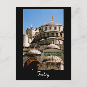 blue mosque turkey postcard
