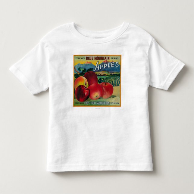 Blue Mountain Apple Crate LabelCove, OR Toddler T-Shirt (Front)