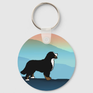 Blue Mountain Bernese Dog Key Ring