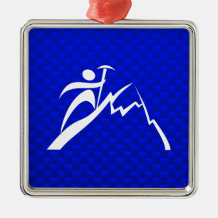 Blue Mountain Climbing Metal Tree Decoration