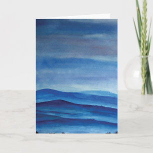 Blue mountain landscape Greeting Card