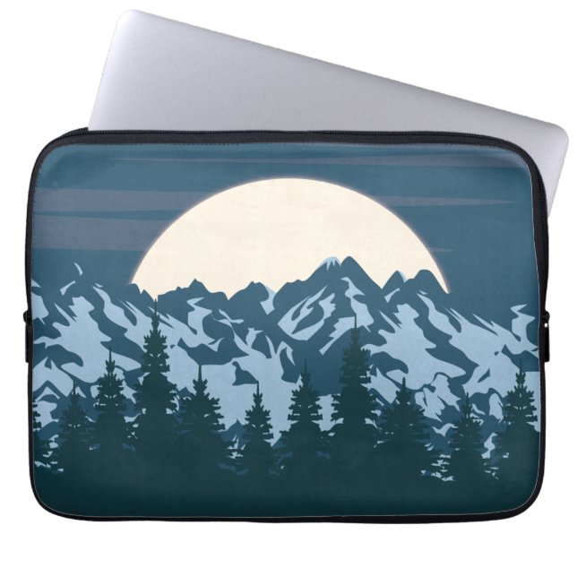 Blue Mountain Landscape Laptop Sleeve (Front)
