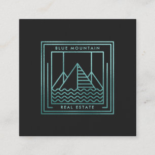 Blue Mountain Logo Square Business Card