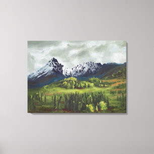 Blue Mountain of the Far North: Canvas Uncropped Print