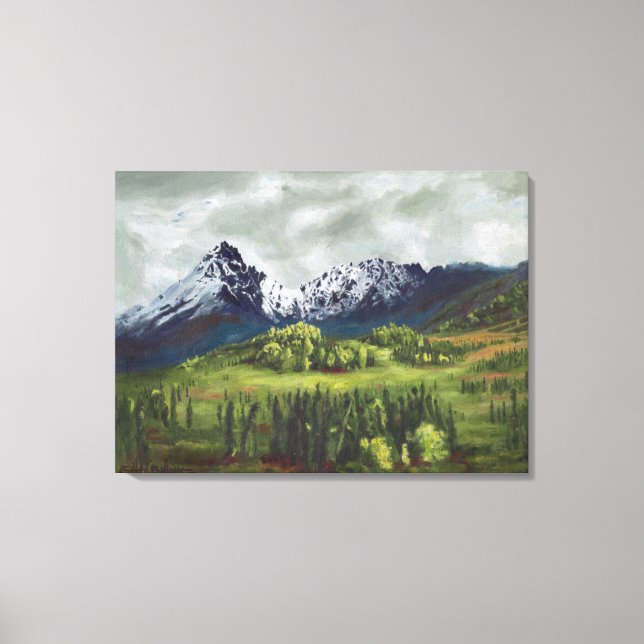 Blue Mountain of the Far North: Canvas Uncropped Print (Front)