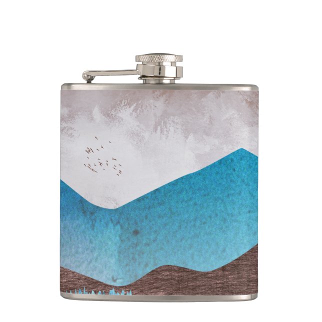 Blue Mountain Peaks Hip Flask (Front)