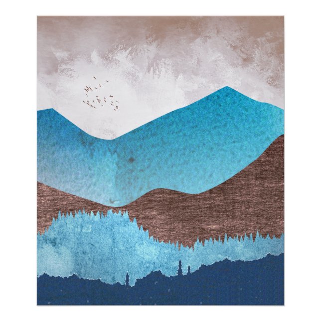 Blue Mountain Peaks Photo Print (Front)