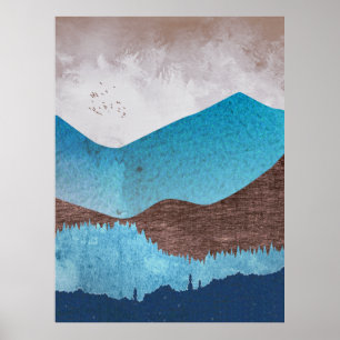 Blue Mountain Peaks Poster