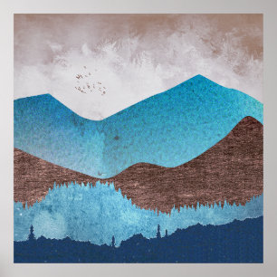 Blue Mountain Peaks Poster