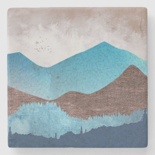 Blue Mountain Peaks Stone Coaster