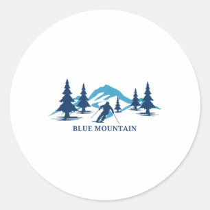 Blue Mountain Pennsylvania Ski Resort Skiing Skier Classic Round Sticker