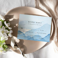 Blue Mountain Range Landscape RSVP Response Card
