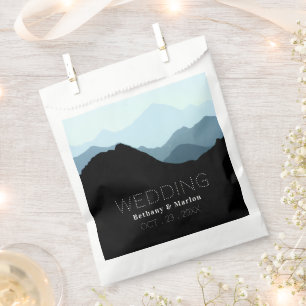 Blue Mountain Range, Rustic Wedding Favour Bags