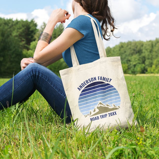 Blue Mountain Sunset Custom Family Road Trip Tote Bag (Creator Uploaded)