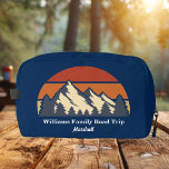 Blue Mountain Sunset Personalised Hiking Dopp Kit<br><div class="desc">This awesome sunset over rocky mountains and forest trees in nature makes a great image for a custom blue toiletry bag for your summer vacation or road trip through nature. Just add your own personalised text for campers or hikers who like outdoor activities.</div>