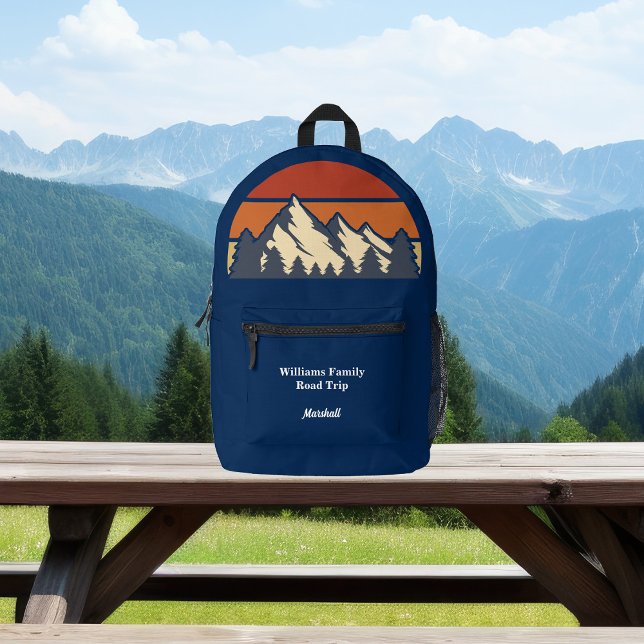 Blue Mountain Sunset Personalised Hiking Printed Backpack (Creator Uploaded)