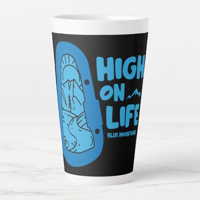 Blue Mountains Alpinism Australia Latte Mug (Front)