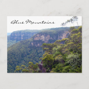 blue mountains cliff postcard