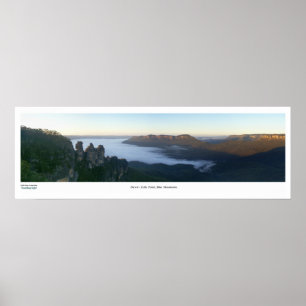 Blue Mountains Dawn Poster