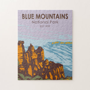 Blue Mountains National Park Australia Vintage Jigsaw Puzzle