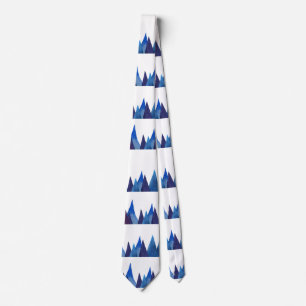Blue Mountains Pattern Neck Tie