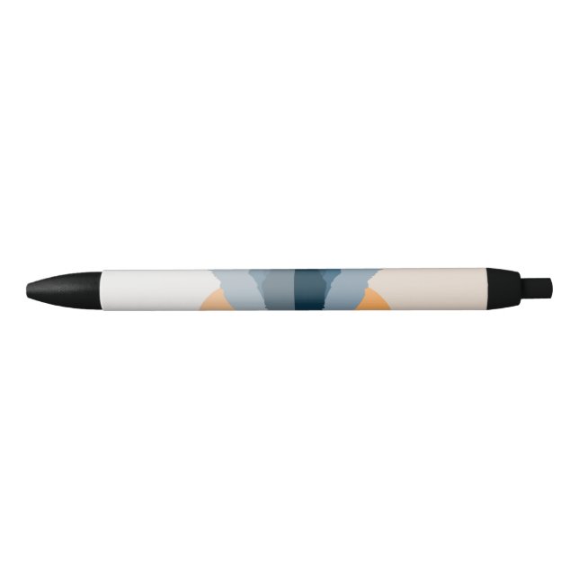 Blue mountains reflected in the lake black ink pen (Front)