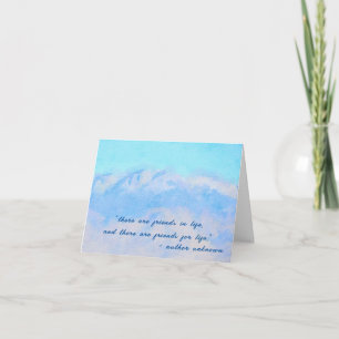 Blue Mountains Watercolor Friends for Life Blank Card
