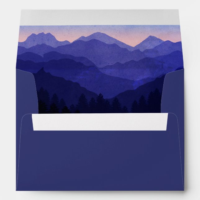 Blue Mountains Wedding Envelope (Back (Bottom))