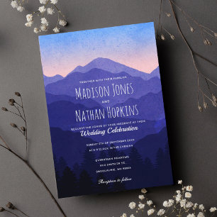 Blue Mountains Wedding Invitation