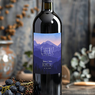 Blue Mountains Wedding Wine Label