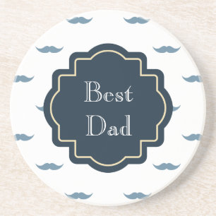 Blue Moustaches Coaster