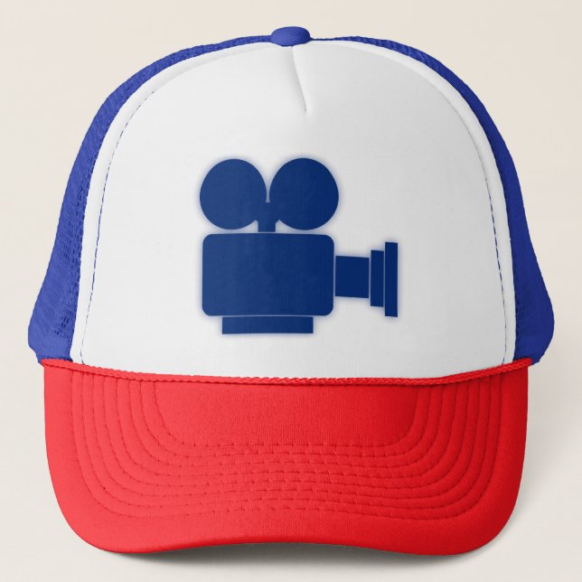 BLUE MOVIE CAMERA Trucker Hat (Front)