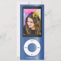 Blue MP3 Music Player Birthday