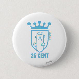 Blue Mr. Mean Crest & Crown 6 Cm Round Badge