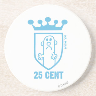 Blue Mr. Mean Crest & Crown Coaster