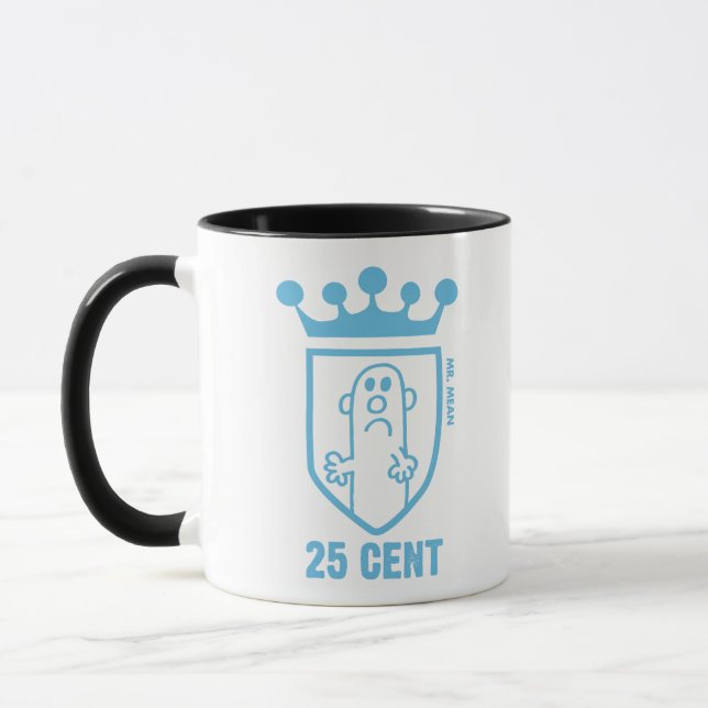 Blue Mr. Mean Crest & Crown Mug (Left)