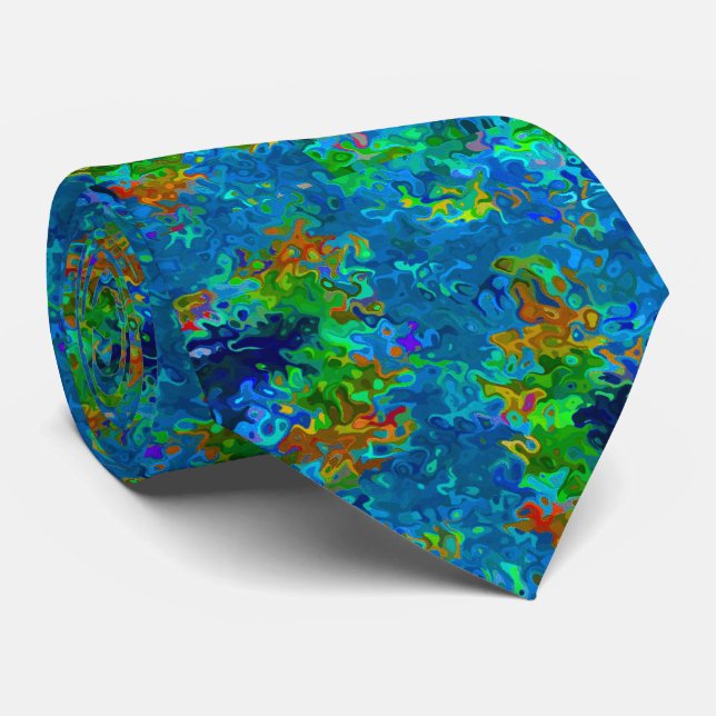 BLUE  MULTI COLOR  TIE (Rolled)