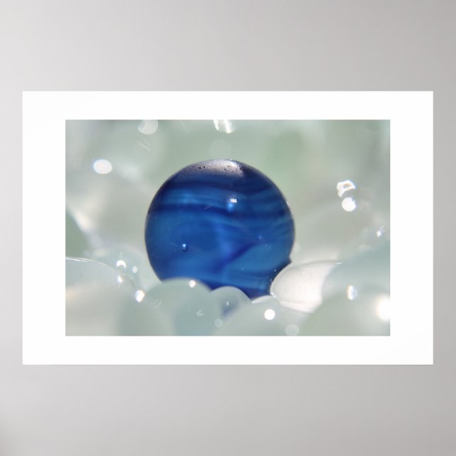 Blue Multi Sea Glass Poster (Front)