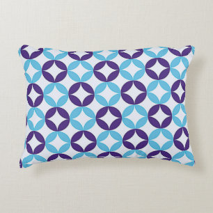 Blue Multicolored delicate Pattern Decorative Cushion