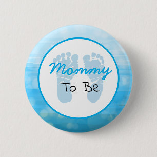 Blue Mum to Be Baby Shower 6 Cm Round Badge