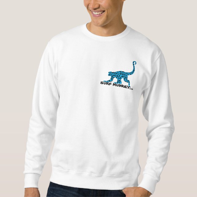 Blue - Munkey front / Shortboarder back Sweatshirt (Front)