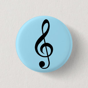 Blue Music Clef badge