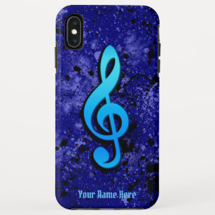Blue Music Note Symbol iPhone XS Max Case