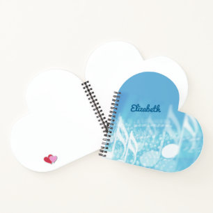 Blue Music Personalised Notebook