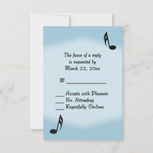 Blue Music Wedding RSVP