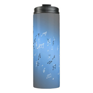 Blue Musical Notes in the Moonlight  Thermal Tumbler